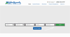 Desktop Screenshot of kokoresorts.com